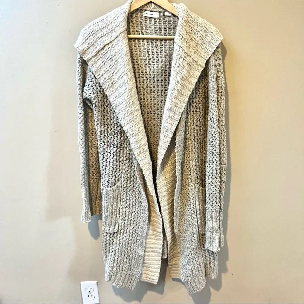 Sleeping on Snow longline cable knit cardigan S/XS